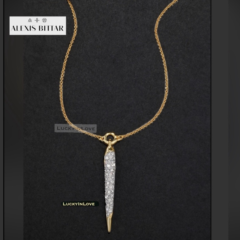 ALEXIS BITTAR • Solanales Gold Crystal Spear Necklace